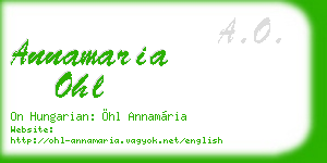 annamaria ohl business card
